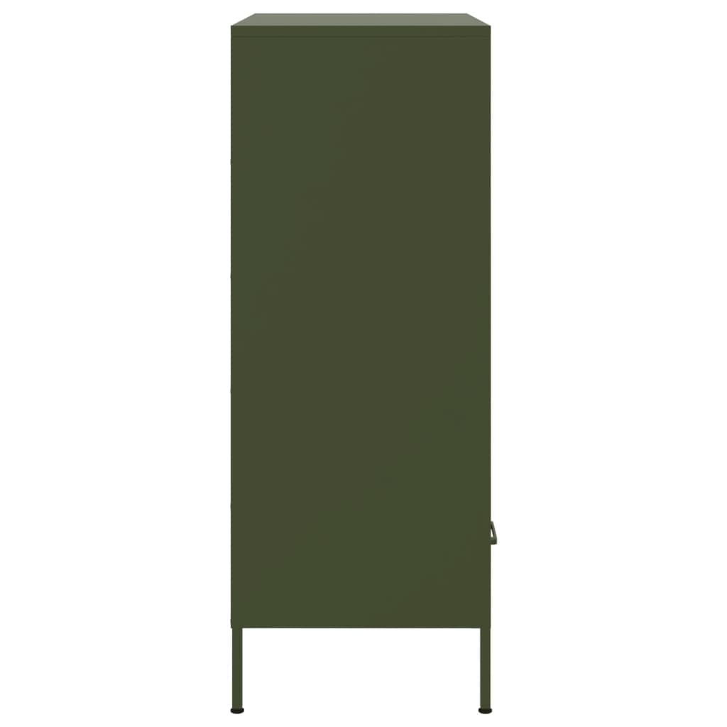 Skåp DIV. olivgrön 68x39x101,5 cm stål