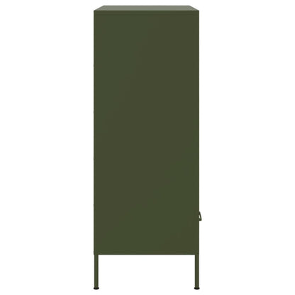 Skåp DIV. olivgrön 68x39x101,5 cm stål