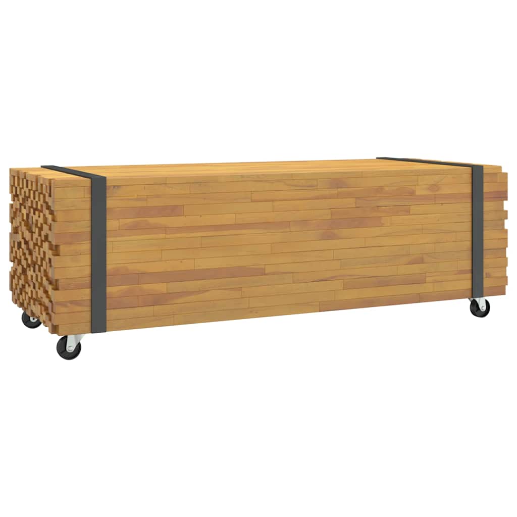 Soffbord Trä 110x45x35 cm massiv teak