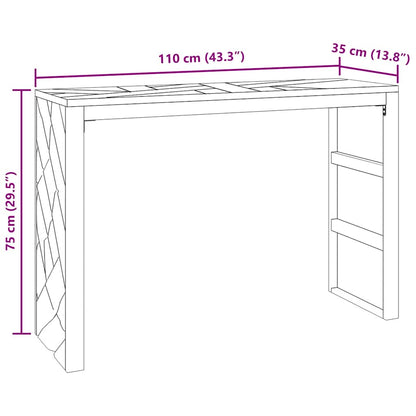 Avlastningsbord Konsollbord Trä 110x35x75 cm massiv teak