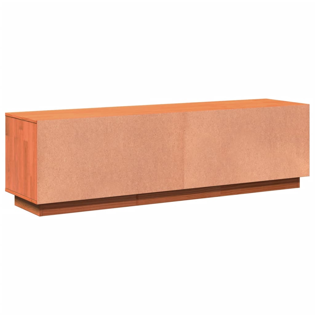 TV-Möbel Brun TV-Bänk vaxbrun 140x35x40 cm massiv furu