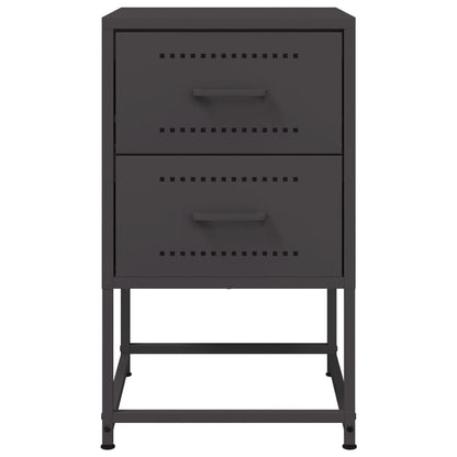 Sängbord 2 st svart 36x39x60,5 cm stål