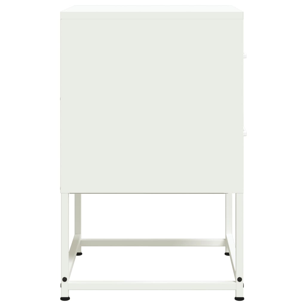 Sängbord 2 st vit 36x39x60,5 cm stål