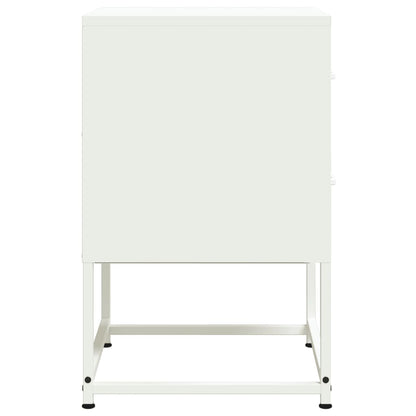 Sängbord 2 st vit 36x39x60,5 cm stål