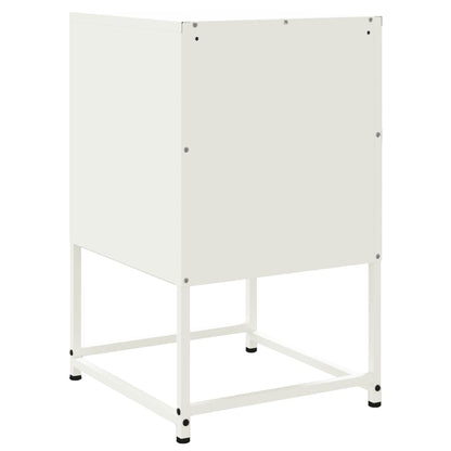Sängbord 2 st vit 36x39x60,5 cm stål