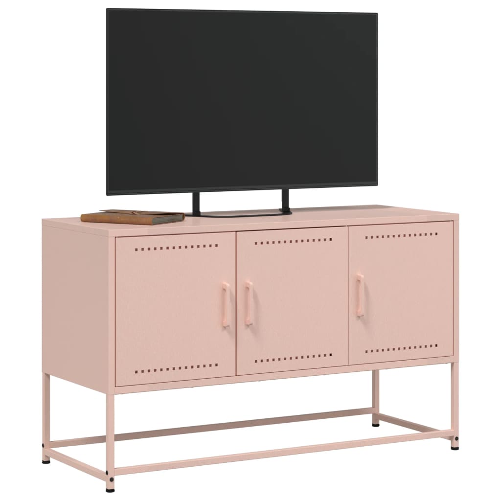 TV-Möbel DIV. TV-Skåp rosa 100,5x39x60,5 cm stål