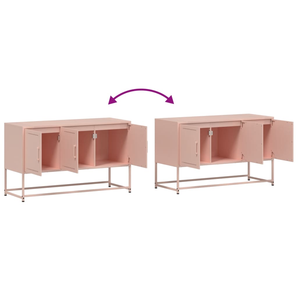 TV-Möbel DIV. TV-Skåp rosa 100,5x39x60,5 cm stål