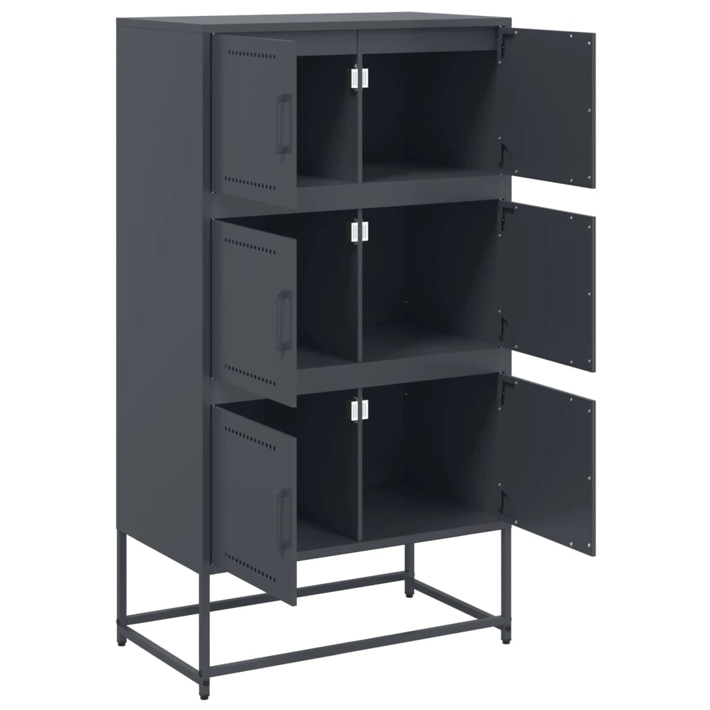 Skänk DIV. antracit 68,5x38,5x123,5 cm stål