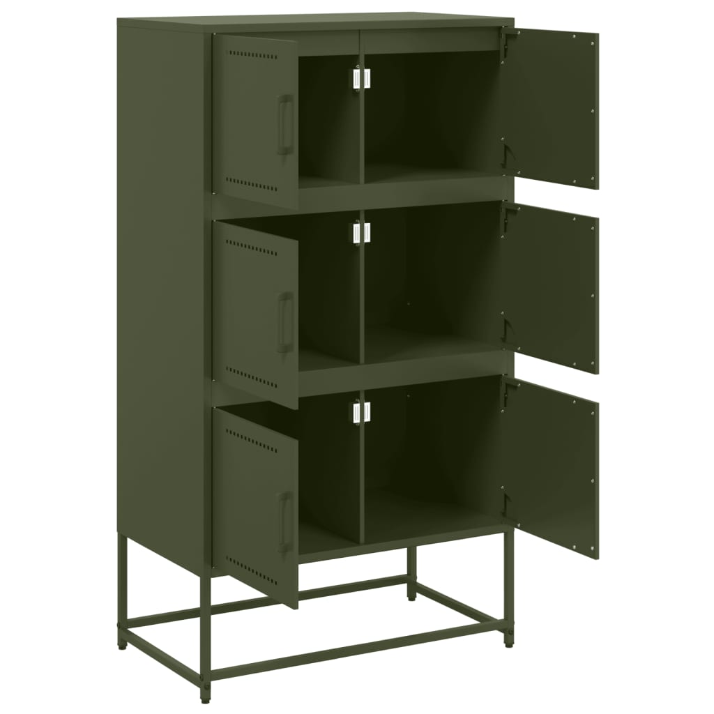 Skänk DIV. olivgrön 68,5x38,5x123,5 cm stål