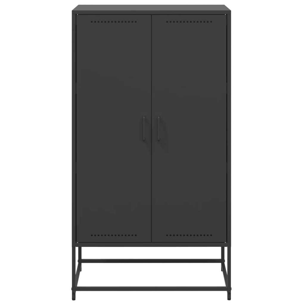 Skåp DIV. Svart 68,5x38,5x123,5 cm ståls