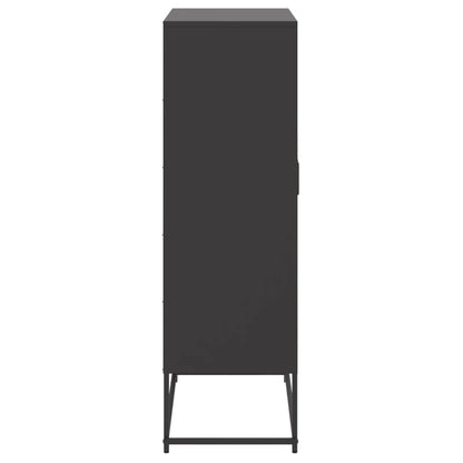 Skåp DIV. Svart 68,5x38,5x123,5 cm ståls