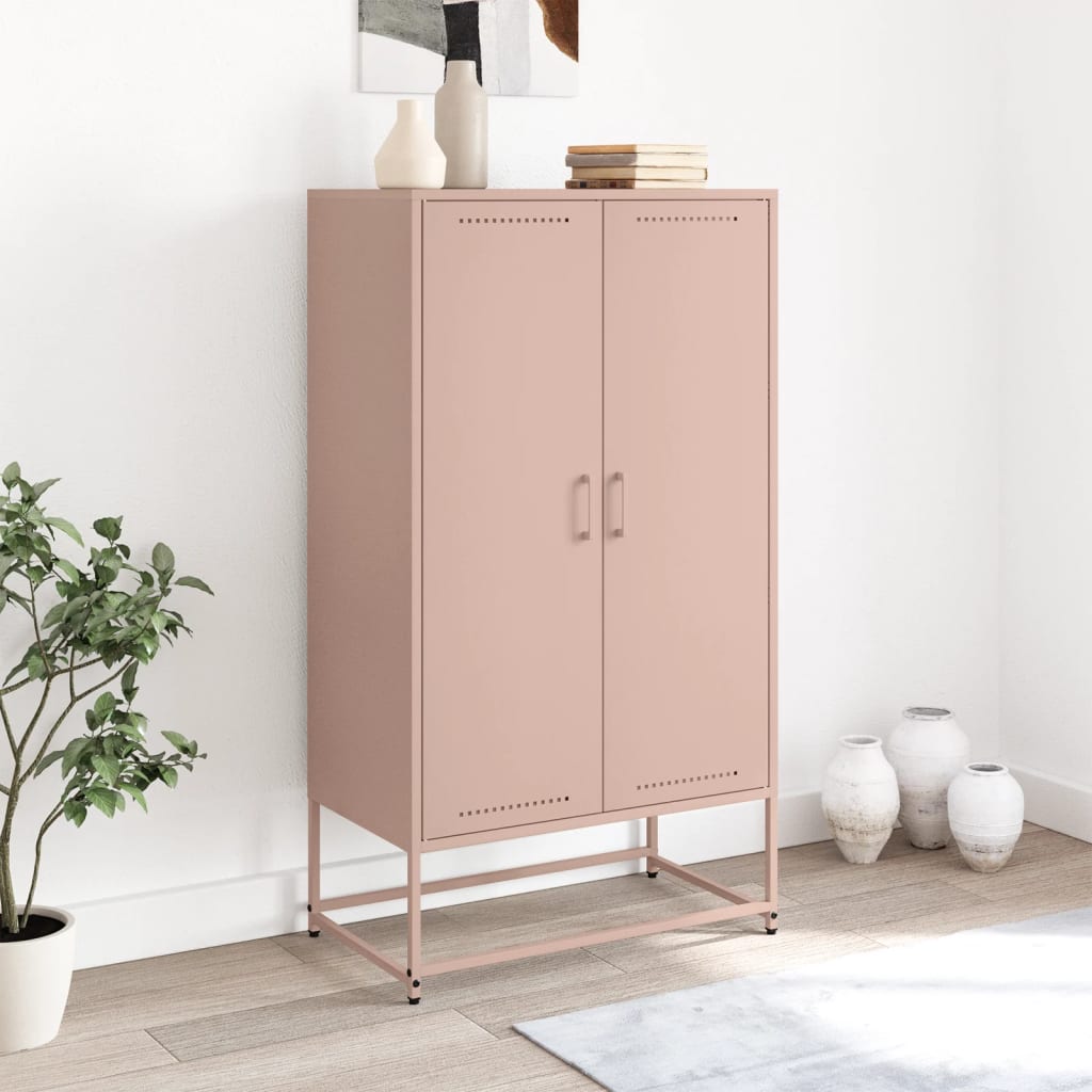 Skåp DIV. rosa 68,5x38,5x123,5 cm ståls