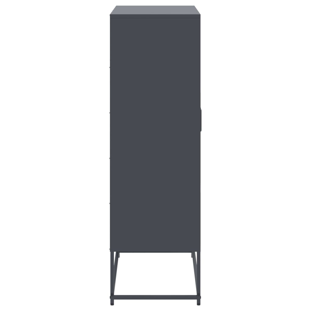 Skåp DIV. antracit 68,5x38,5x123,5 cm stål