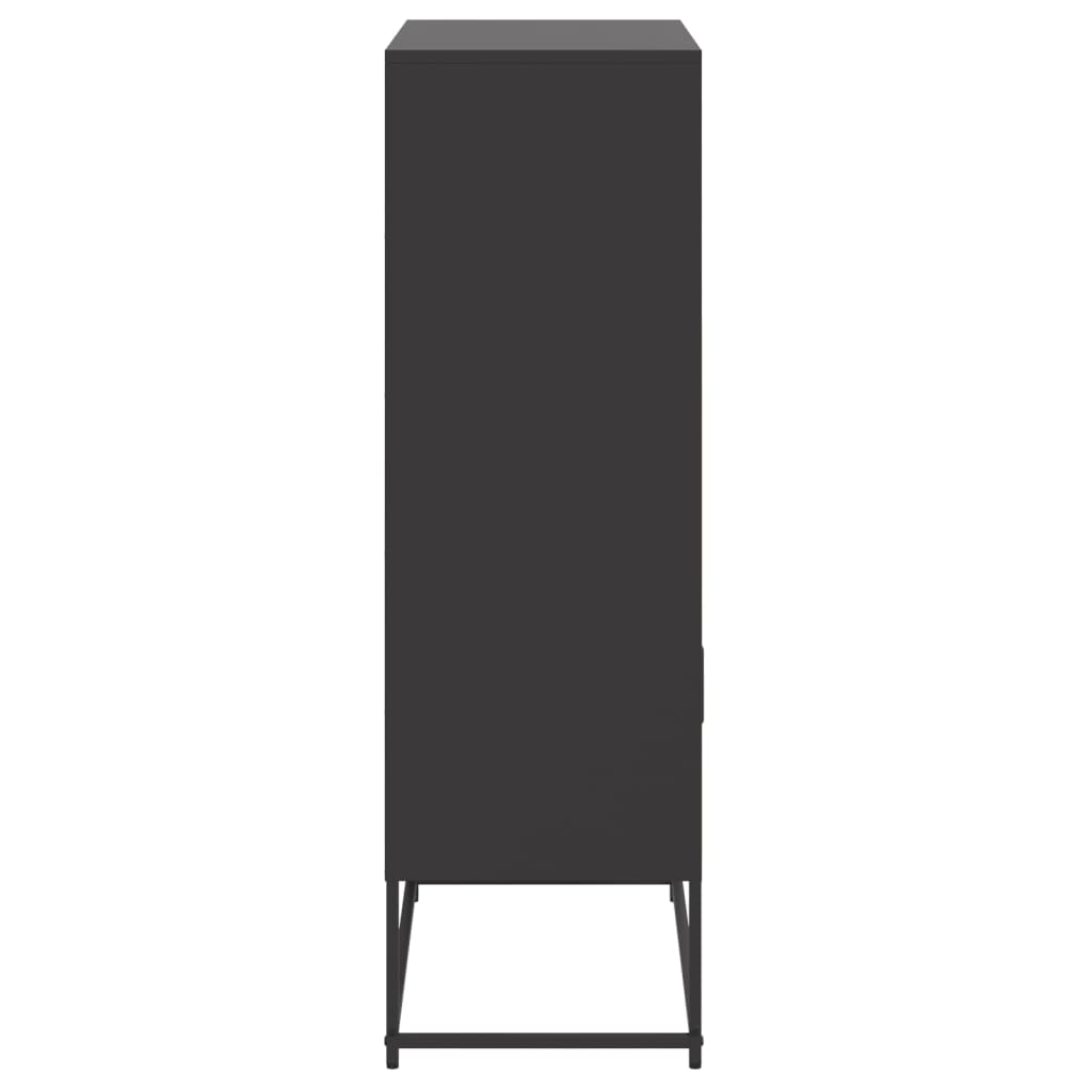 Skåp DIV. Svart 68,5x38,5x123,5 cm ståls