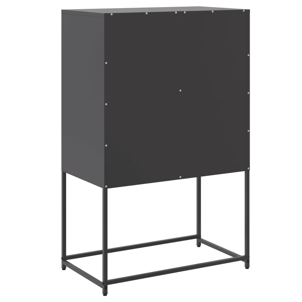 Skåp DIV. Svart 68,5x38,5x107 cm ståls