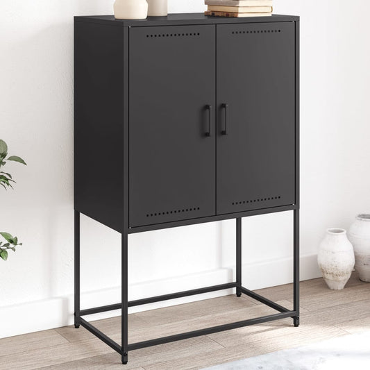 Skåp DIV. Svart 68,5x38,5x107 cm ståls