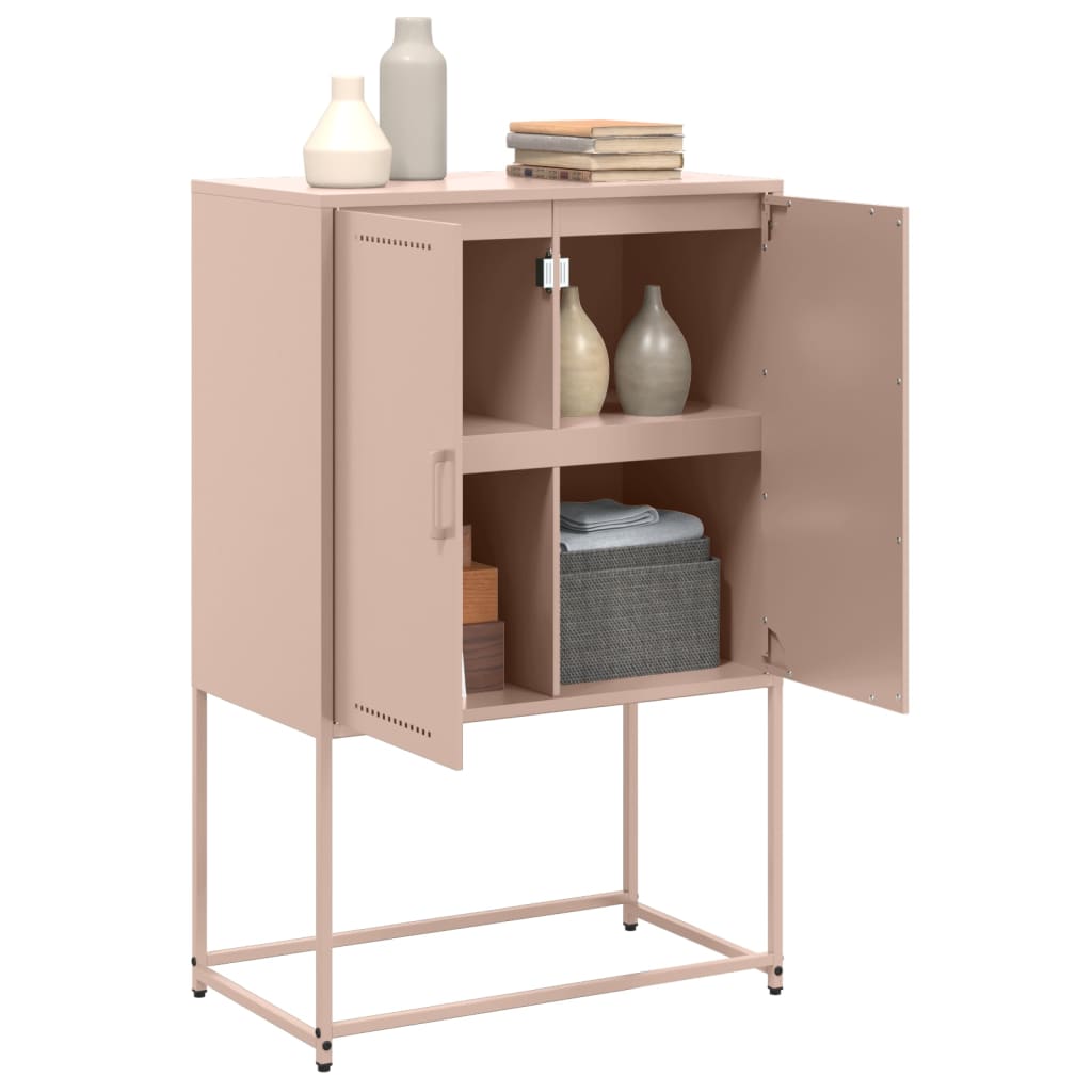Skåp DIV. rosa 68,5x38,5x107 cm stål