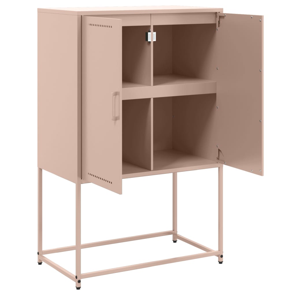 Skåp DIV. rosa 68,5x38,5x107 cm stål