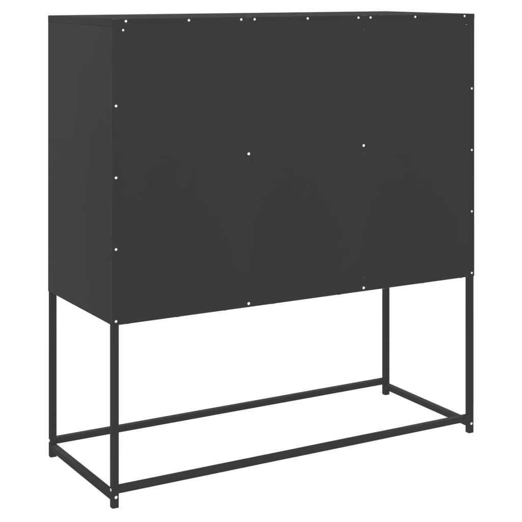 Skåp DIV. Svart 100,5x39x107 cm stål