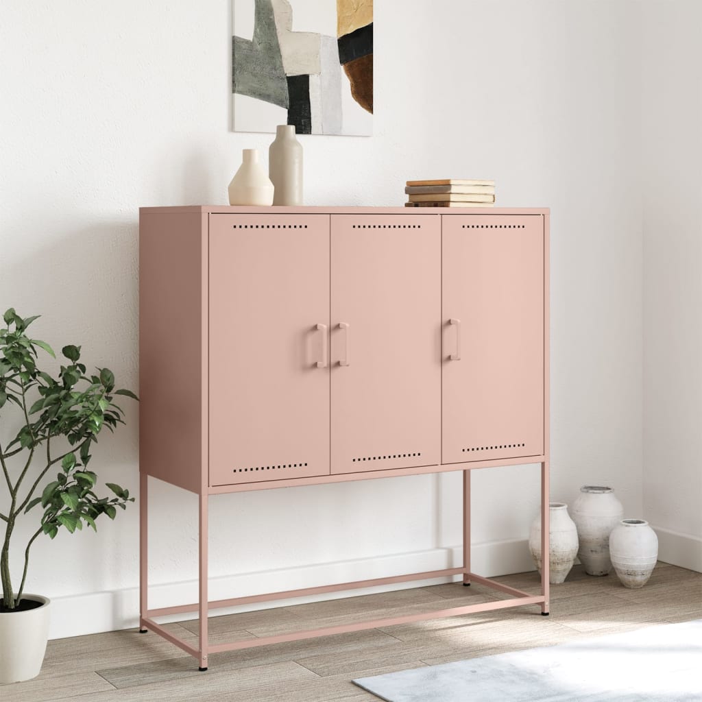 Skåp DIV. rosa 100,5x39x107 cm stål