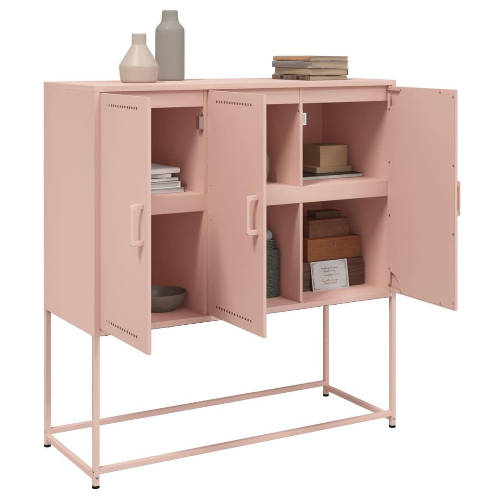 Skåp DIV. rosa 100,5x39x107 cm stål