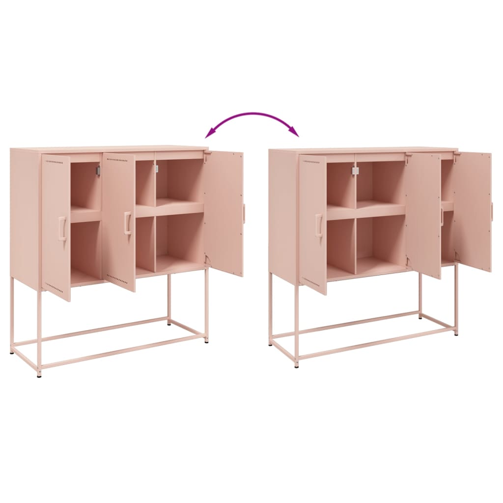 Skåp DIV. rosa 100,5x39x107 cm stål