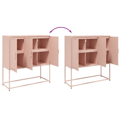 Skåp DIV. rosa 100,5x39x107 cm stål