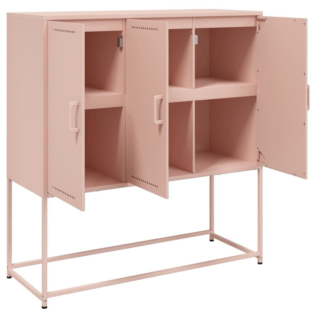 Skåp DIV. rosa 100,5x39x107 cm stål