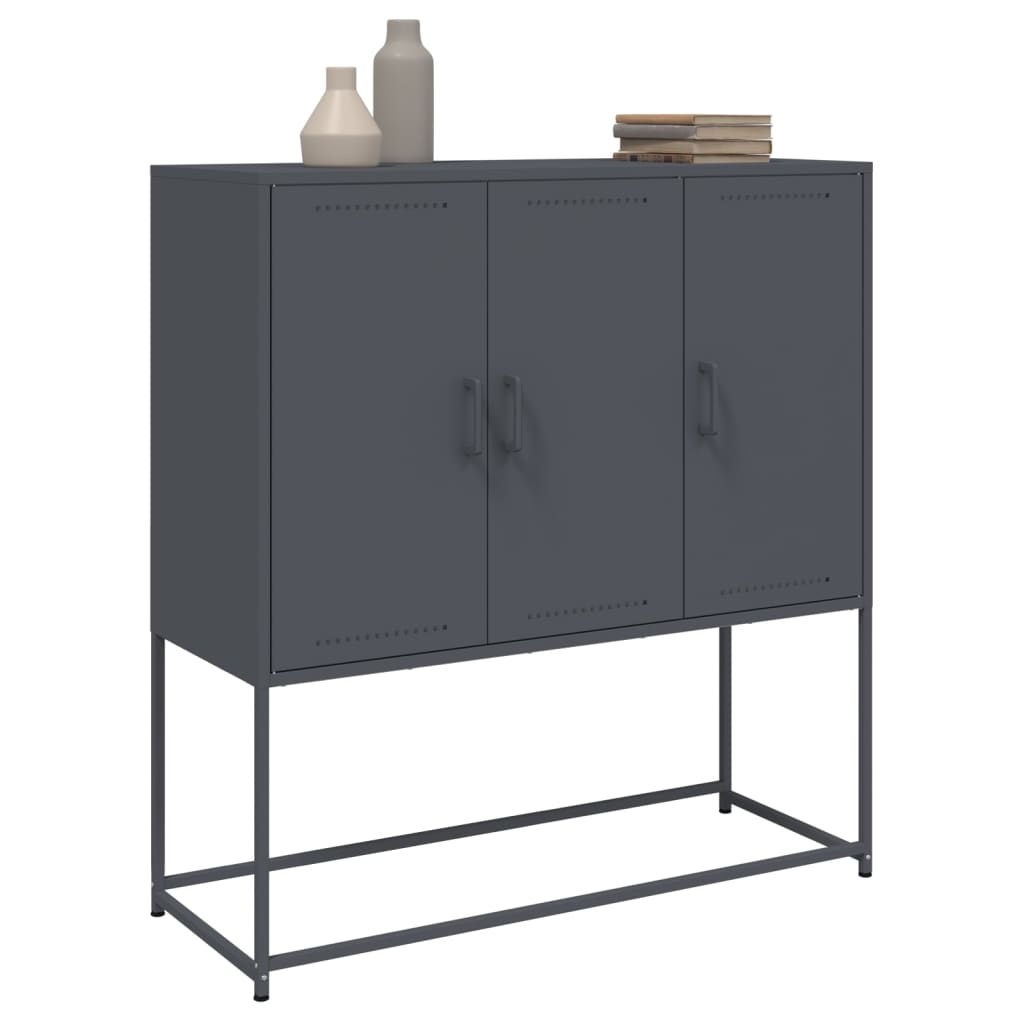 Skåp DIV. antracit 100,5x39x107 cm stål