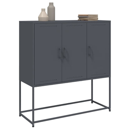 Skåp DIV. antracit 100,5x39x107 cm stål