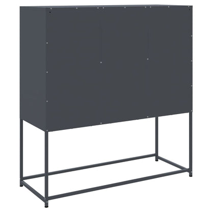 Skåp DIV. antracit 100,5x39x107 cm stål