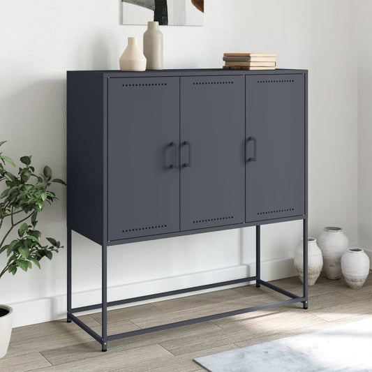 Skåp DIV. antracit 100,5x39x107 cm stål