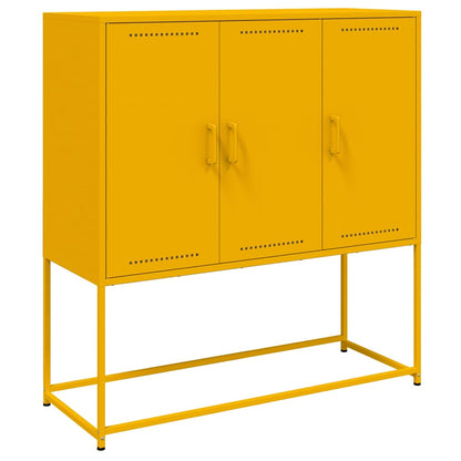 Skåp DIV. senapsgul 100,5x39x107 cm stål