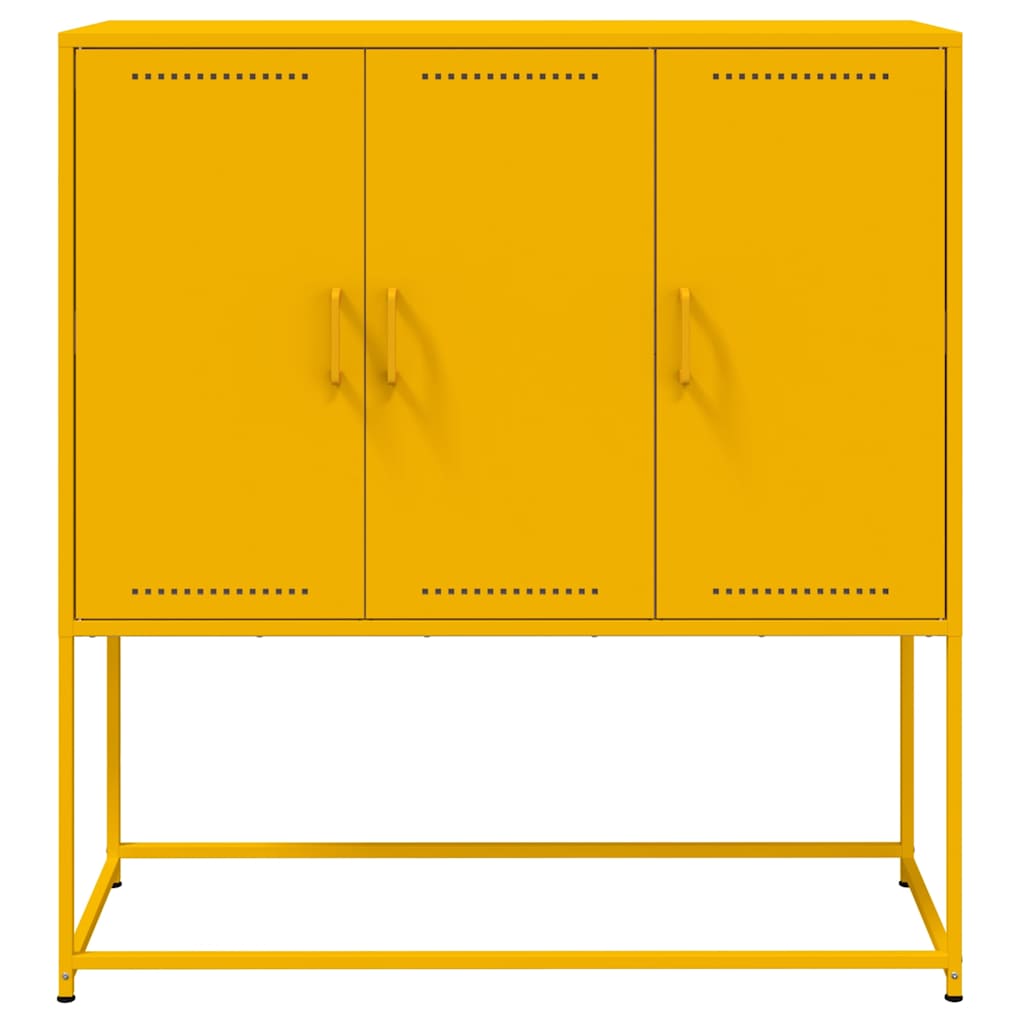 Skåp DIV. senapsgul 100,5x39x107 cm stål