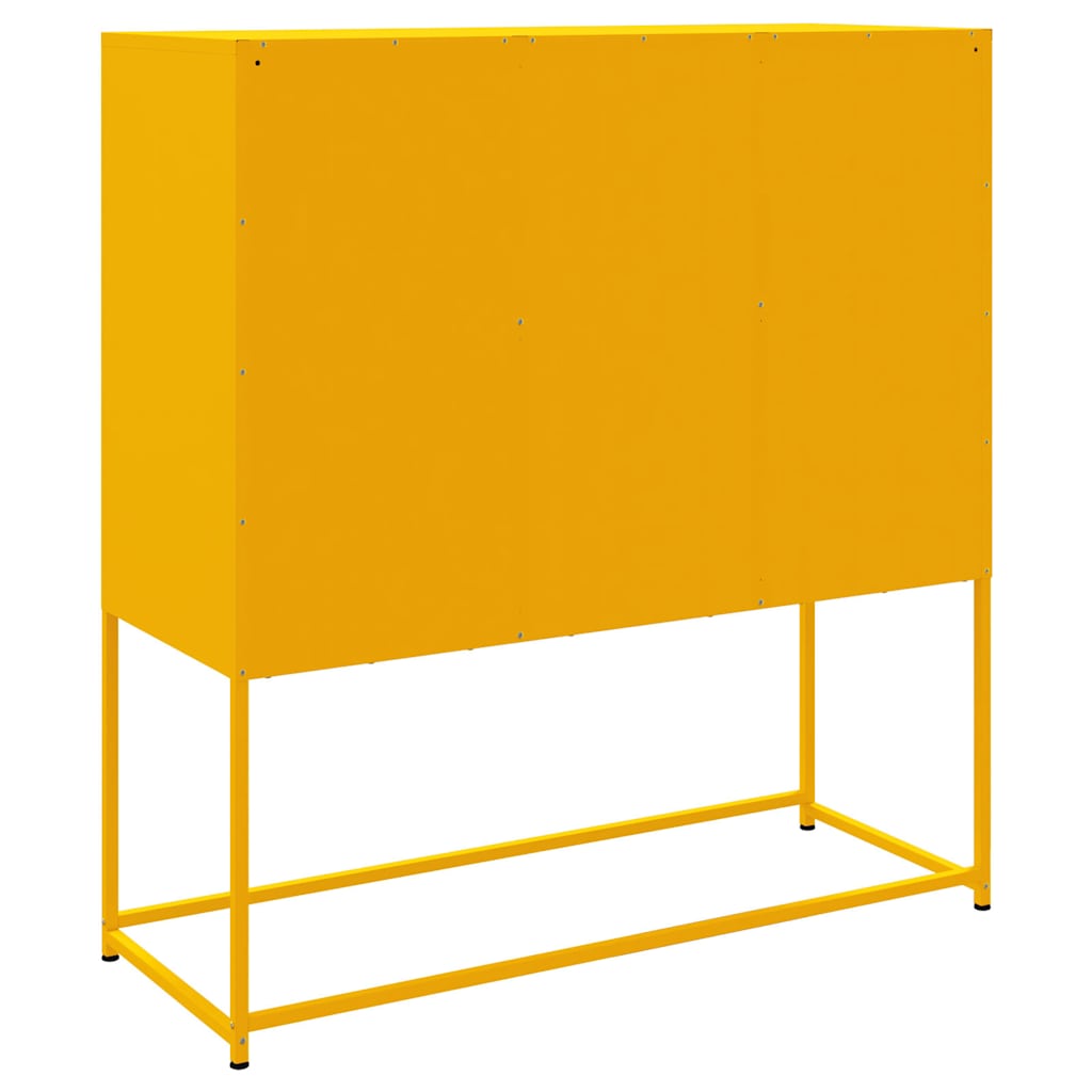 Skåp DIV. senapsgul 100,5x39x107 cm stål