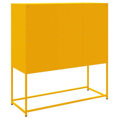 Skåp DIV. senapsgul 100,5x39x107 cm stål