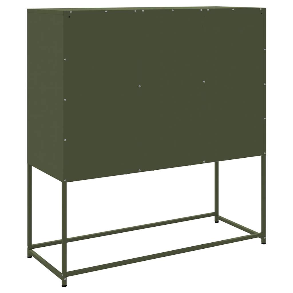Skåp DIV. olivgrön 100,5x39x107 cm stål