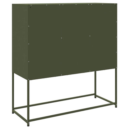 Skåp DIV. olivgrön 100,5x39x107 cm stål