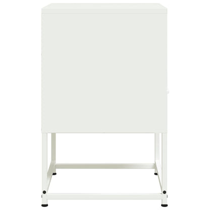 Sängbord 2 st vit 36x39x60,5 cm stål