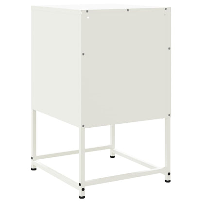 Sängbord 2 st vit 36x39x60,5 cm stål