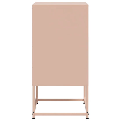 Sängbord 2 st rosa 36x39x78 cm stål