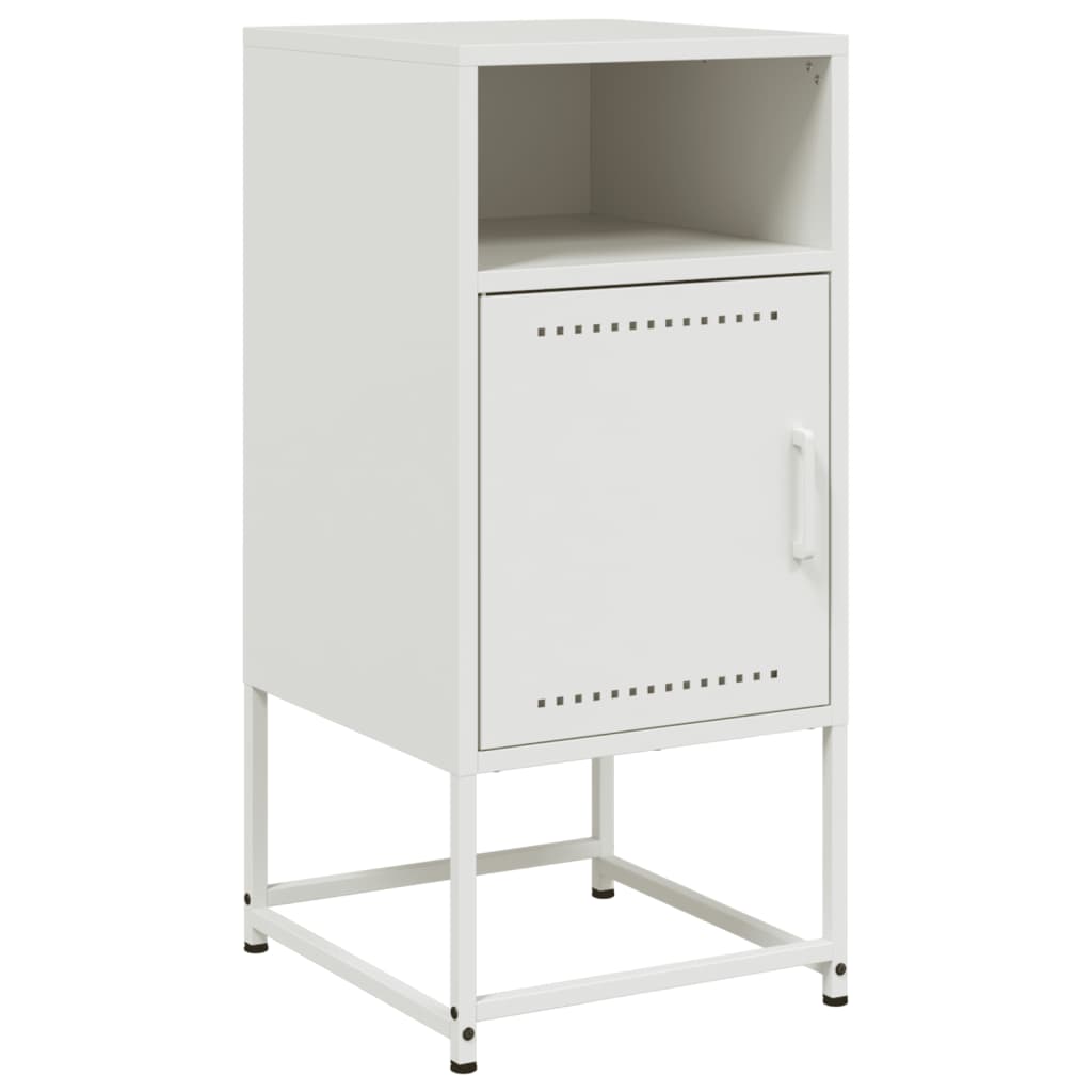 Sängbord 2 st vit 36x39x78 cm stål