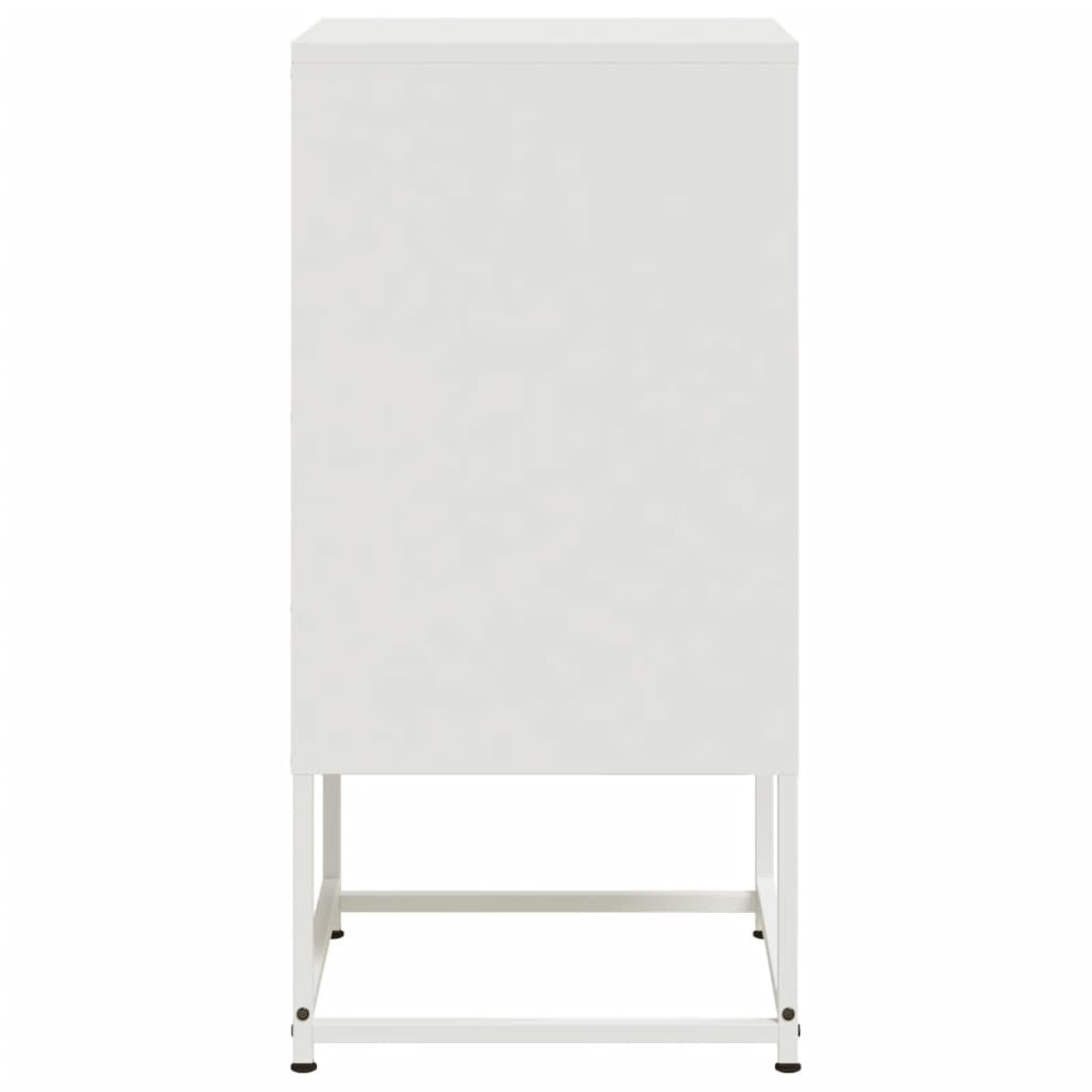 Sängbord 2 st vit 36x39x78 cm stål