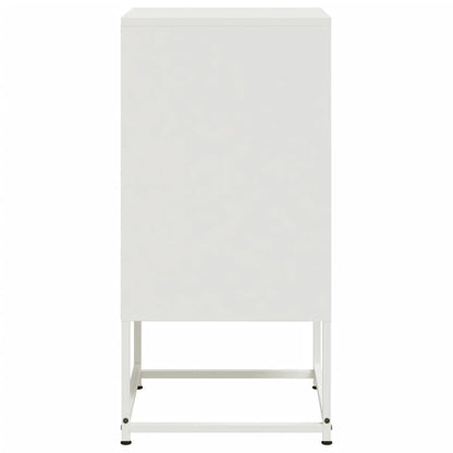 Sängbord 2 st vit 36x39x78 cm stål
