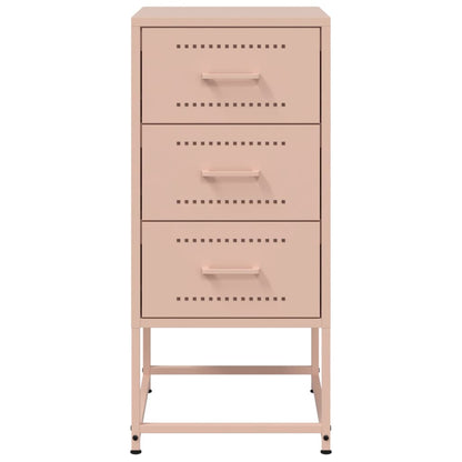 Sängbord 2 st rosa 36x39x78 cm stål