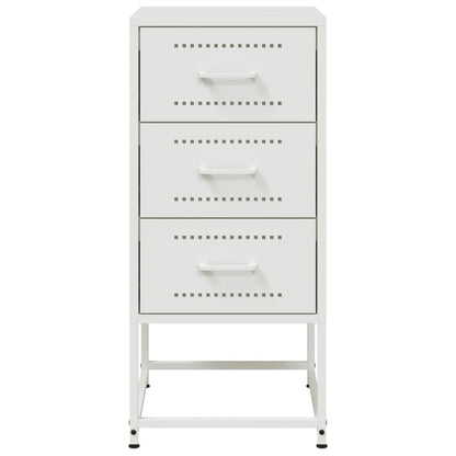 Sängbord 2 st vit 36x39x78 cm stål
