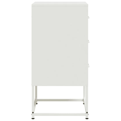 Sängbord 2 st vit 36x39x78 cm stål