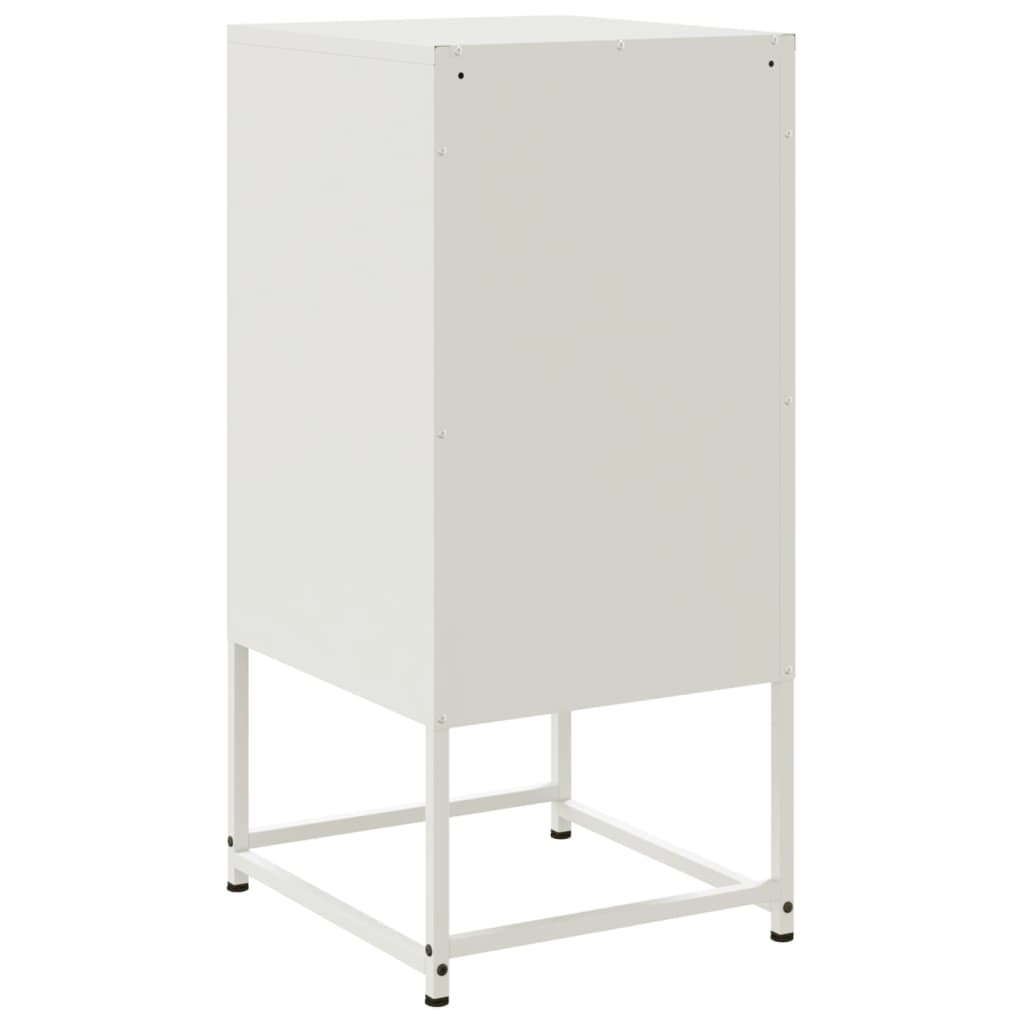 Sängbord 2 st vit 36x39x78 cm stål