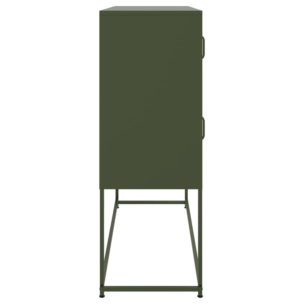 Skänk DIV. olivgrön 100,5x39x107 cm stål