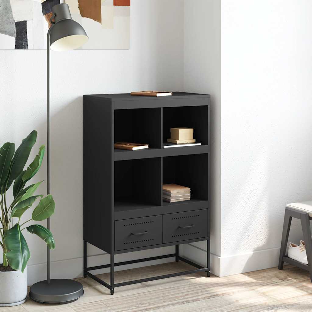 Skåp DIV. Svart 68x39x111,5 cm stål